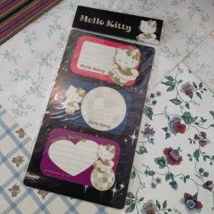 Hello Kitty  Etichette Adesive Stickers Raro Collezione Sanrio Cartorama Nero
