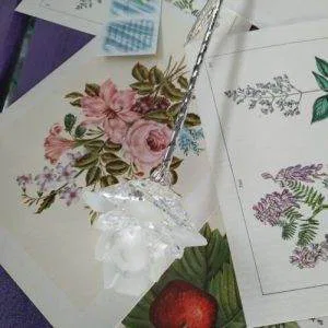 Lumen Fiore Althea Clear Ice Crystal Swarovski Vetro Murano Vintage Raro