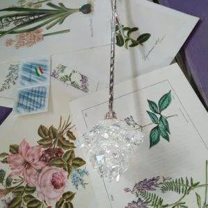 Lumen Fiore Althea Clear Crystal Swarovski Vetro Murano Vintage Raro