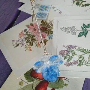 Lumen Fiore Althea Azzurra Crystal Swarovski Vetro Murano Vintage Raro