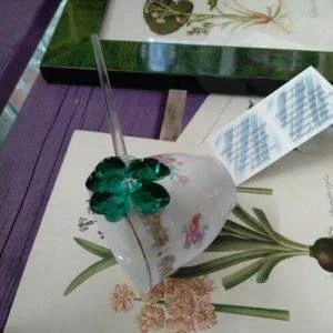 Lumen Fiore Lc4 Crystal Swarovski Vetro Murano Vintage Raro Verde Quadrifoglio