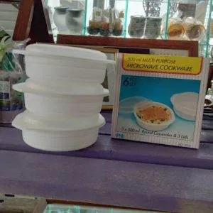 Set 3 Contenitori Microonde Frigorifero Congelatore Con Coperchio