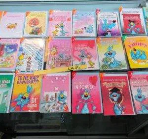 LA15  24pz LOTTO LUPO ALBERTO BIGLIETTI AUGURI stock CARTOLERIA collezione