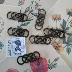 Charms Ciondolo Doppio Infinito Lotto 6 PZ  (Cod.BB3) Bigiotteria Bracciali