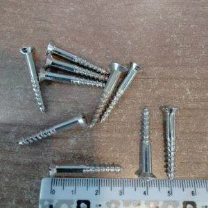 WF22) Viti x Legno Restauro Mobili 3cm Diam.4mm bombate taglio 50pz