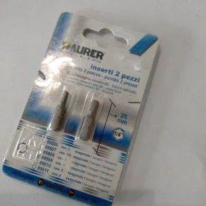 MAUER 2pz Inserto esagonale mm 4  lunghezza 25mm 89509