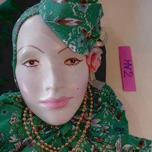 MV2 Maschera Ceramica Stile Veneziano Carnevale Artigianale handmade dipinta