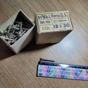 VF22 sival 200gr Viti taglio legno restauro mobili ferro GS uni 703 18x30 bomb.