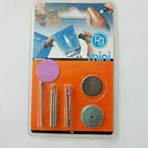 KIT 10 ACCESSORI INCISIONI PUNTE DIAMANTATE MOLA RUOTINA SCANALATURA VETRO SET