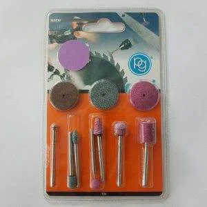 KIT 10 ACCESSORI SMERIGLIATURA AFFILATURA MOLE RUOTINE ALBERINO SET MINI PG