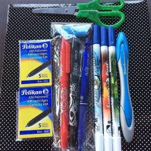 LOTTO CARTOLERIA FRIXION GRAN PRIX DOPPIA CANCELLINO GOMMA CARTUCCE STOCK SCUOLA