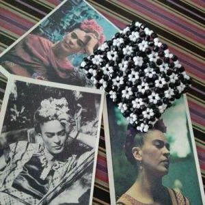 Frida Bracciale Polsiera Hand Made Artigianato Polsino Kahlo Inspired (FK2