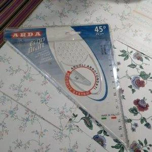 Arda Ergo Draft Squadra 45 Gradi 25 Cm Angoli Arrotondati Ref. 16025 Squadretta