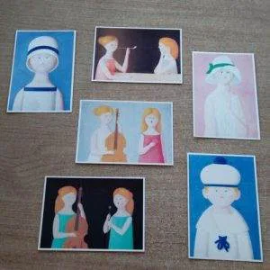 S.ab1) Lotto Stampe Cartoline Antonio Bueno Collezione Rare Il Grifo