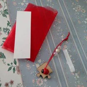 Bomboniere L1 Coccinella Rosso Laurea Comunione Cresima Bomboniera Ciondolo