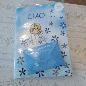 Biglietto Auguri Congratulazioni Bustina Esterna Angelo Custode Crems