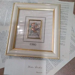 Mida Quadro Lastra Argento 925 Clown Pagliaccio Violino Bassorilievo L.MORONI