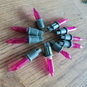 Ricambi luci pisellino Natale presepe pisellini 10 pz giocoplast FUCSIA