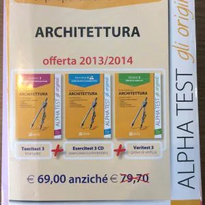 ARCHITETTURA ALPHA TEST 2013 2014 TEORITEST ESERCITEST CD VERITEST  3 LIBRI CD