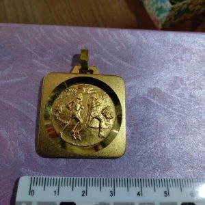 Medaglia Corsa Anni 70/80 Sportiva Colore Oro Rara Quadrata Ottone