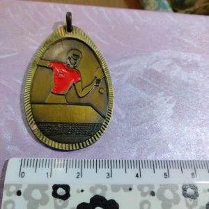 Medaglia Ping Pong Anni 70/80 Sportiva Colore Bronzo Rara Ovale Ottone