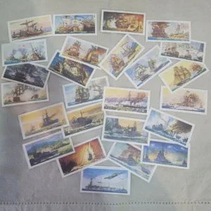 Naval Battles Serie Completa Sweetule Products LTD 25 Cards Old