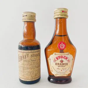 (cod:7)  LOTTO 2 BOTTIGLIETTE ORANGE BRANDY e FERNET STOCK MIGNON