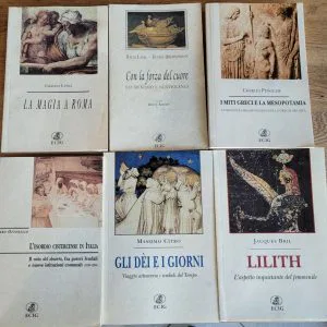A1) ECIG lotto libri nuovi (II scelta) miti dei storia mitologia divinità  RARI