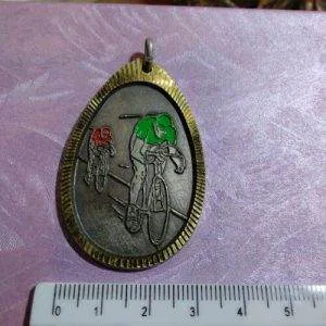 Medaglia Ciclismo Anni 70/80 Sportiva Colore Argento Rara Ovale