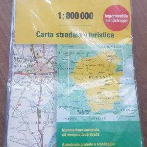 carta stradale turistica ROMANIA, BULGARIA e MOLDOVA 1:800.000 Touring Editore