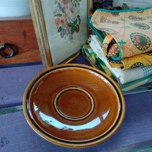 Vintage Tognana Piatto 1970 Caramel Brown Cappuccino The Piattino Raro