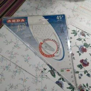 Arda Ergo Draft Squadra 45 Gradi 25 Cm Angoli Arrotondati Ref. 16025 Squadretta