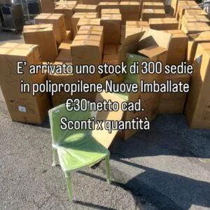 STOCK SEDIE POLIPROPILENE VERDI