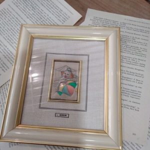 Mida Quadro Lastra Argento 925 Clown Pagliaccio Pallone Bassorilievo L.MORONI