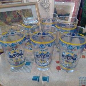 6 BICCHIERI Vetro BIRRA MESSINA 400 ml 40cl Nuovi