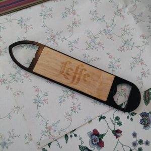 Leffe Apribottiglie Leva capsule Birra Metallo Legno Da Collezione